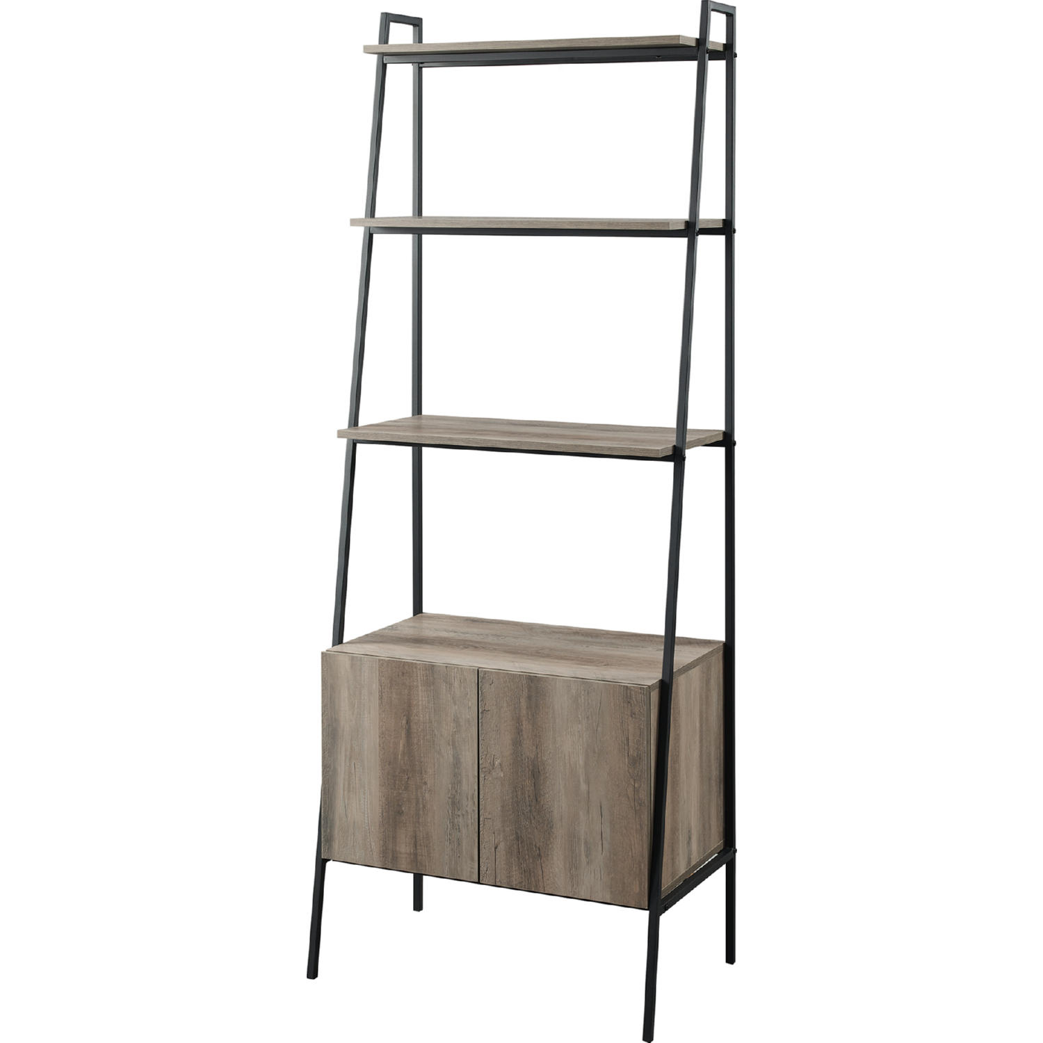 Walker Edison 72" Industrial Wood Ladder Bookcase - Thumbnail 2
