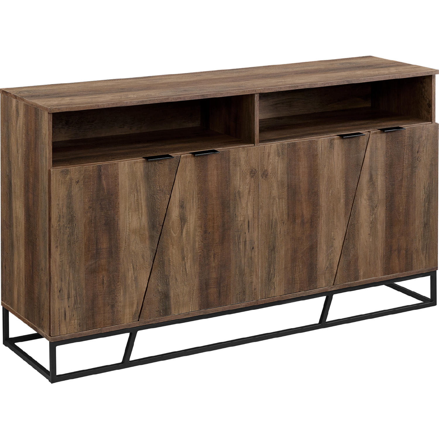 Walker Edison BU58IAN4DRO 58" Angled Door Buffet Sideboard in Reclaimed