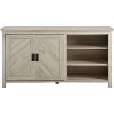 Mila 58" 2 Door Angled Groove Sideboard in Birch Finish