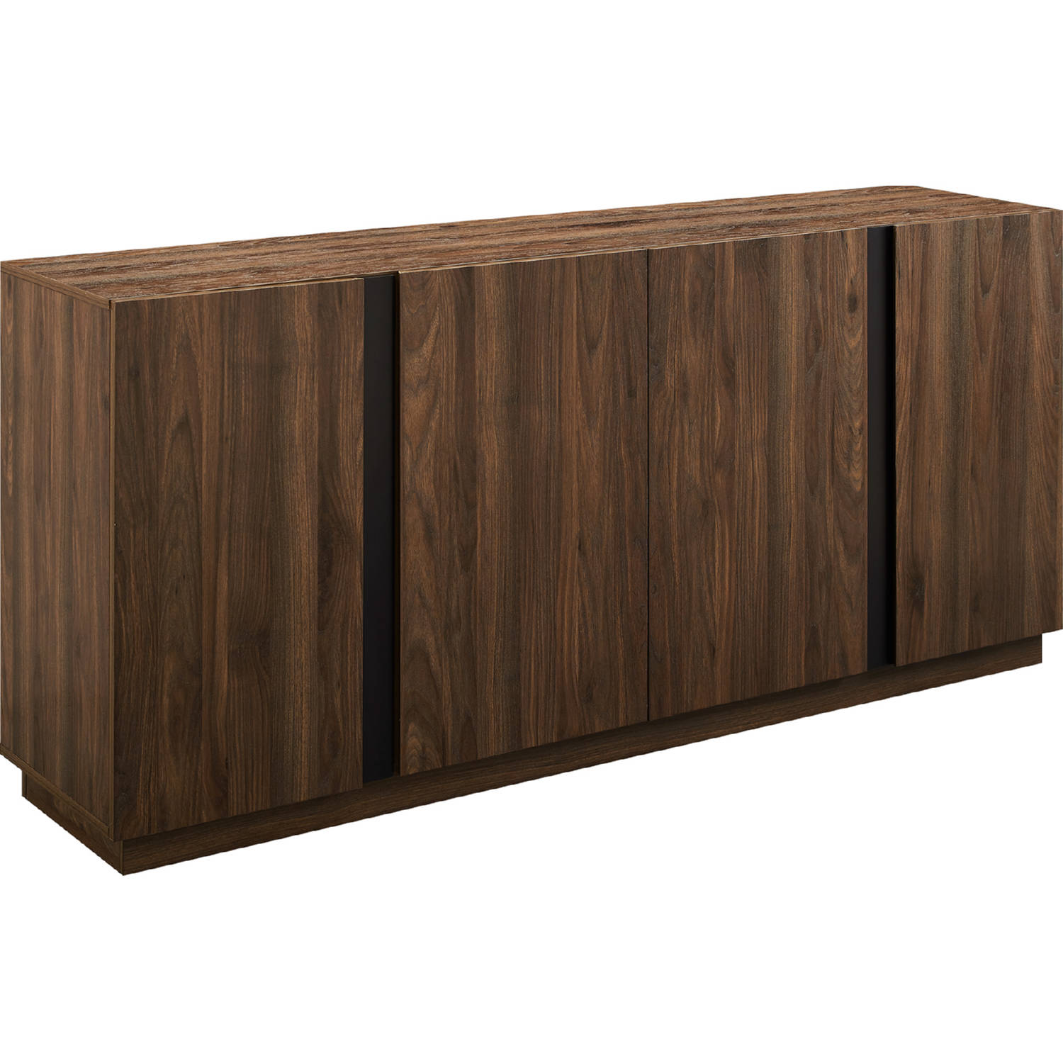 Walker Edison BU70KCSBDW Kacie 70" 4 Door Sideboard in Dark Walnut