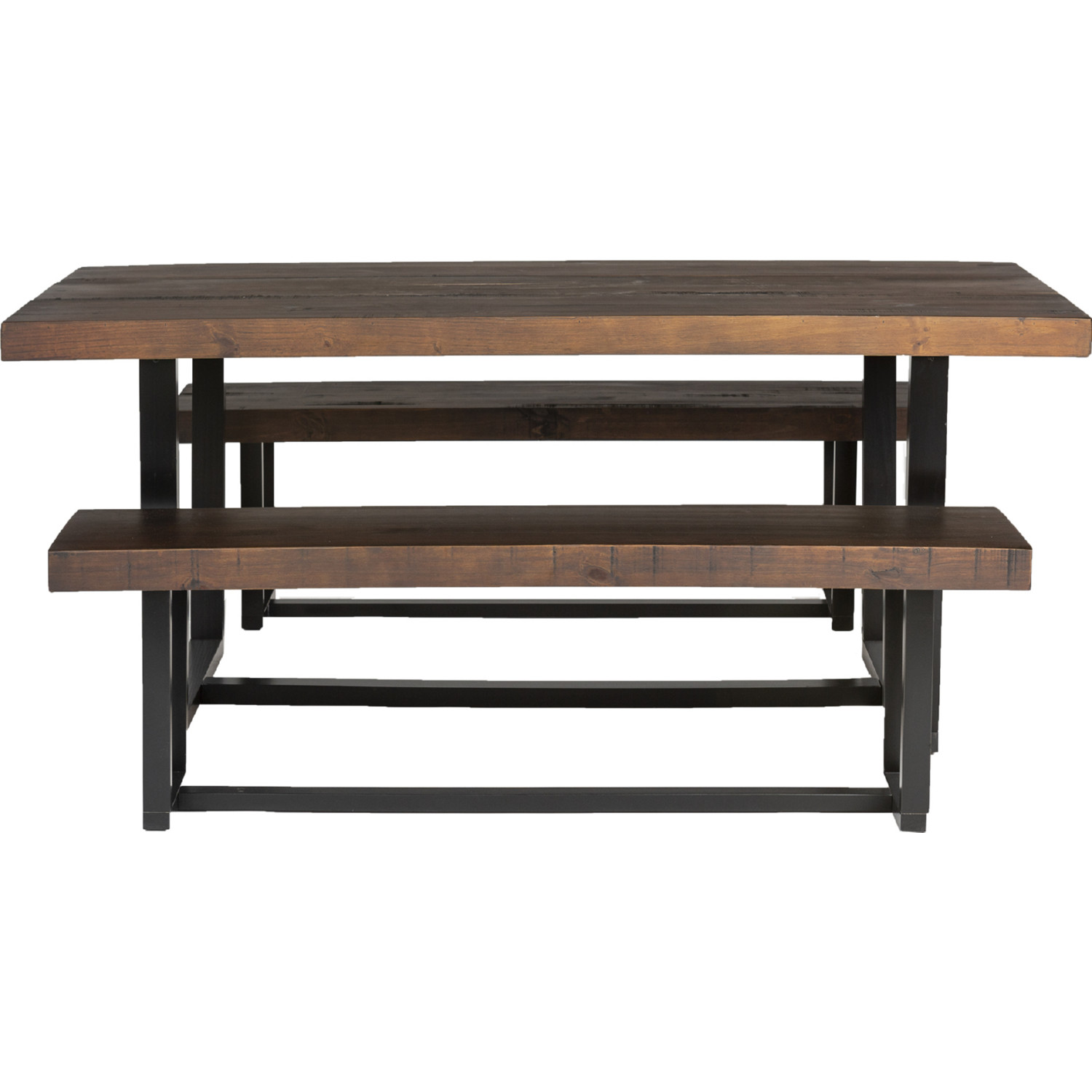 Credenza a righe in legno ingegnerizzato e massiccio, acciaio
