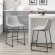 26" Counter Stool in Grey Leatherette (Set of 2)
