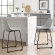 26" Counter Stool in Grey Leatherette (Set of 2)