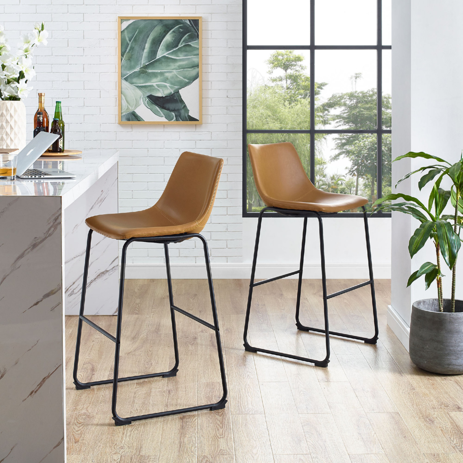 Walker Edison Bar Stool - Thumbnail 2