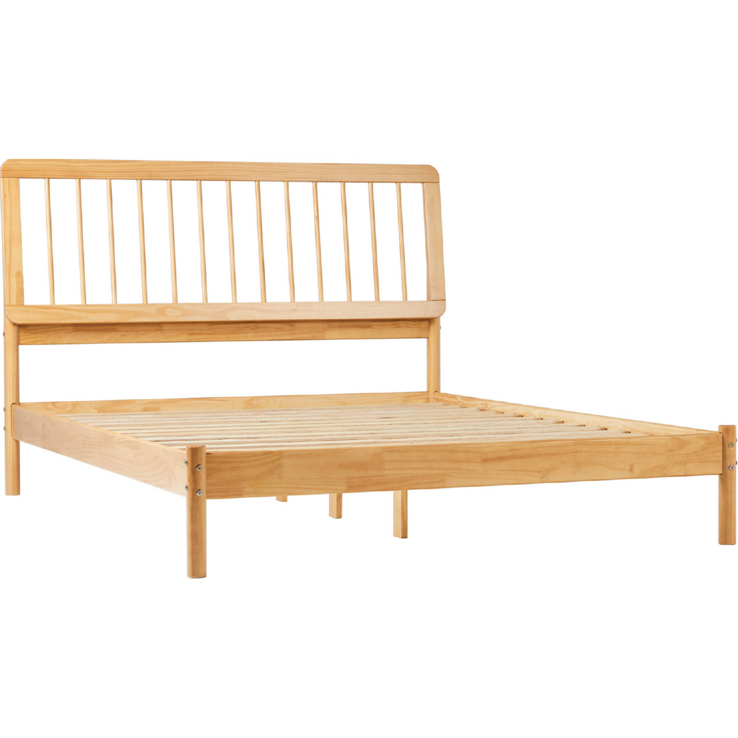 Walker Edison CMAB5CNP Cama Solid Wood Queen Spindle Bed in