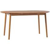 Damsel 40" Extension Oval Extension Dining Table in Caramel Finish