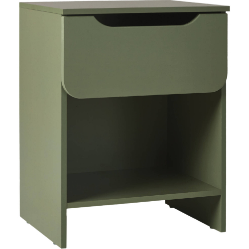 Domm 1 Drawer Nightstand in Green Finish