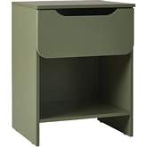 Domm 1 Drawer Nightstand in Green Finish