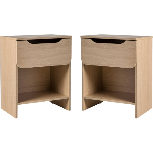 Domm 1 Drawer Nightstand in Riviera Finish (Set of 2)