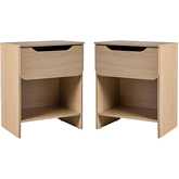 Domm 1 Drawer Nightstand in Riviera Finish (Set of 2)