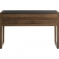 46" Fluted Drawer Writing Desk in Dark Walnut & Black