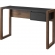 46" Fluted Drawer Writing Desk in Dark Walnut & Black
