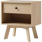 Frans 20" 1 Drawer Nightstand in Coastal Oak Finish