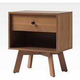 Frans 20" 1 Drawer Nightstand in Mocha Finish