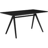 Garret 60" Dining Table in Black Finish Wood & Metal