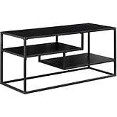 Maya 40" TV Stand in Black Finish & Black Metal
