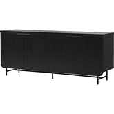 Reema 69" 4 Door Sideboard in Black Finish Wood Veneer