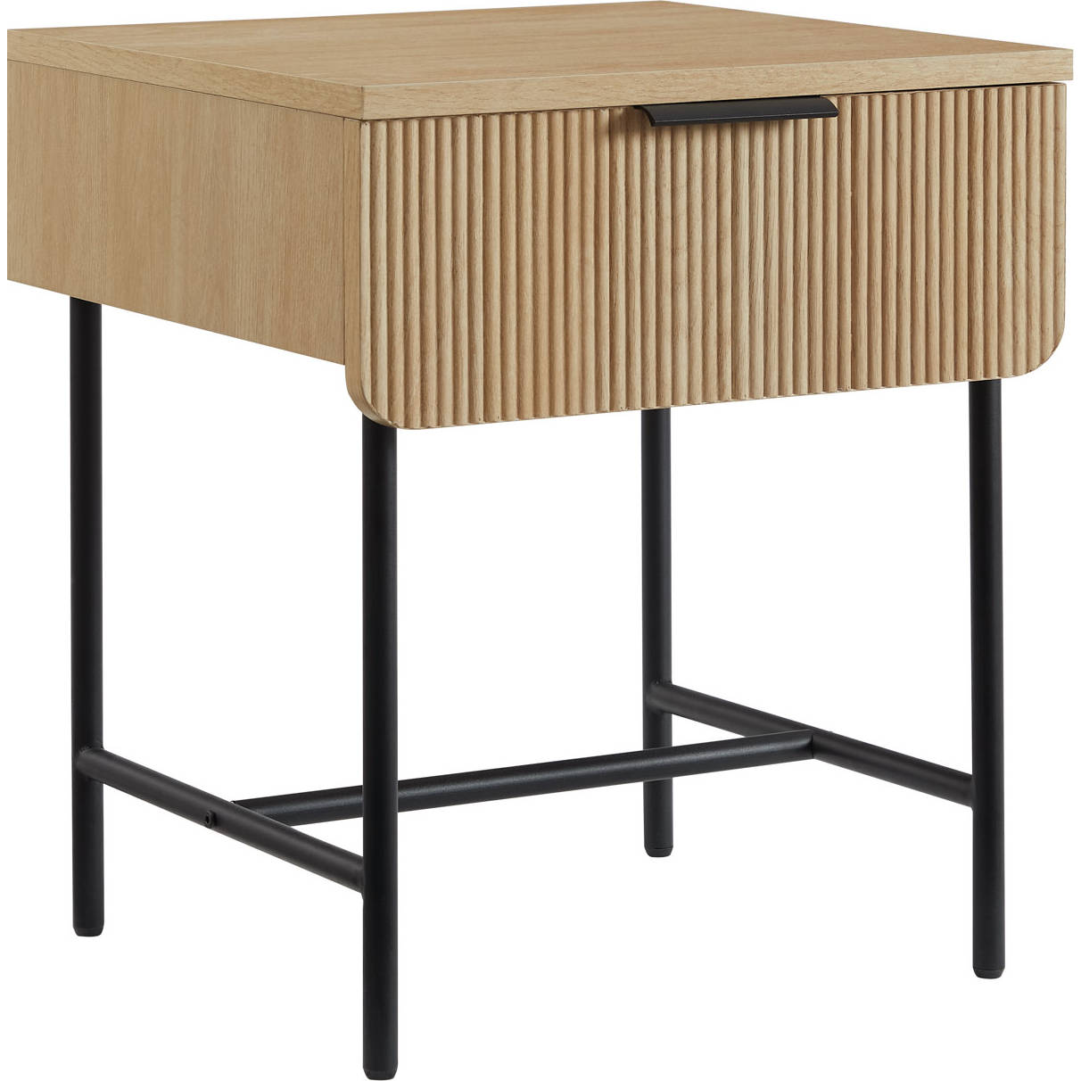 Walker Edison REEL8KCO Reema 18.5" Reeded 1 Drawer Side Table in ...