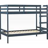 Sophie Twin over Twin Bunk Bed in Midnight Navy Blue Finish Wood