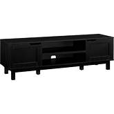 Tromso 58" 2 Door TV Stand in Black Finish