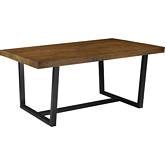 Farmhouse 72" Solid Plank Top Dining Table in Reclaimed Barnwood & Black