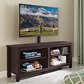 58" Wood TV Stand Console w/ Mount in Espresso