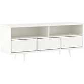 Sloane 58" TV Stand Console in White Finish Wood