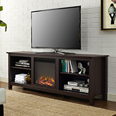 70" Fireplace TV Stand in Espresso