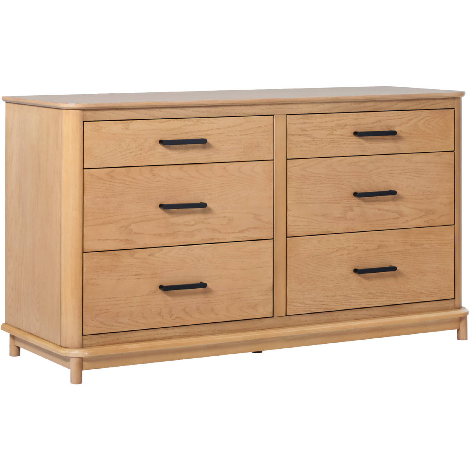 Walker Edison WEANN026D1EO1 Annette 6 Drawer Dresser Wood in English Oak  Finish Wood