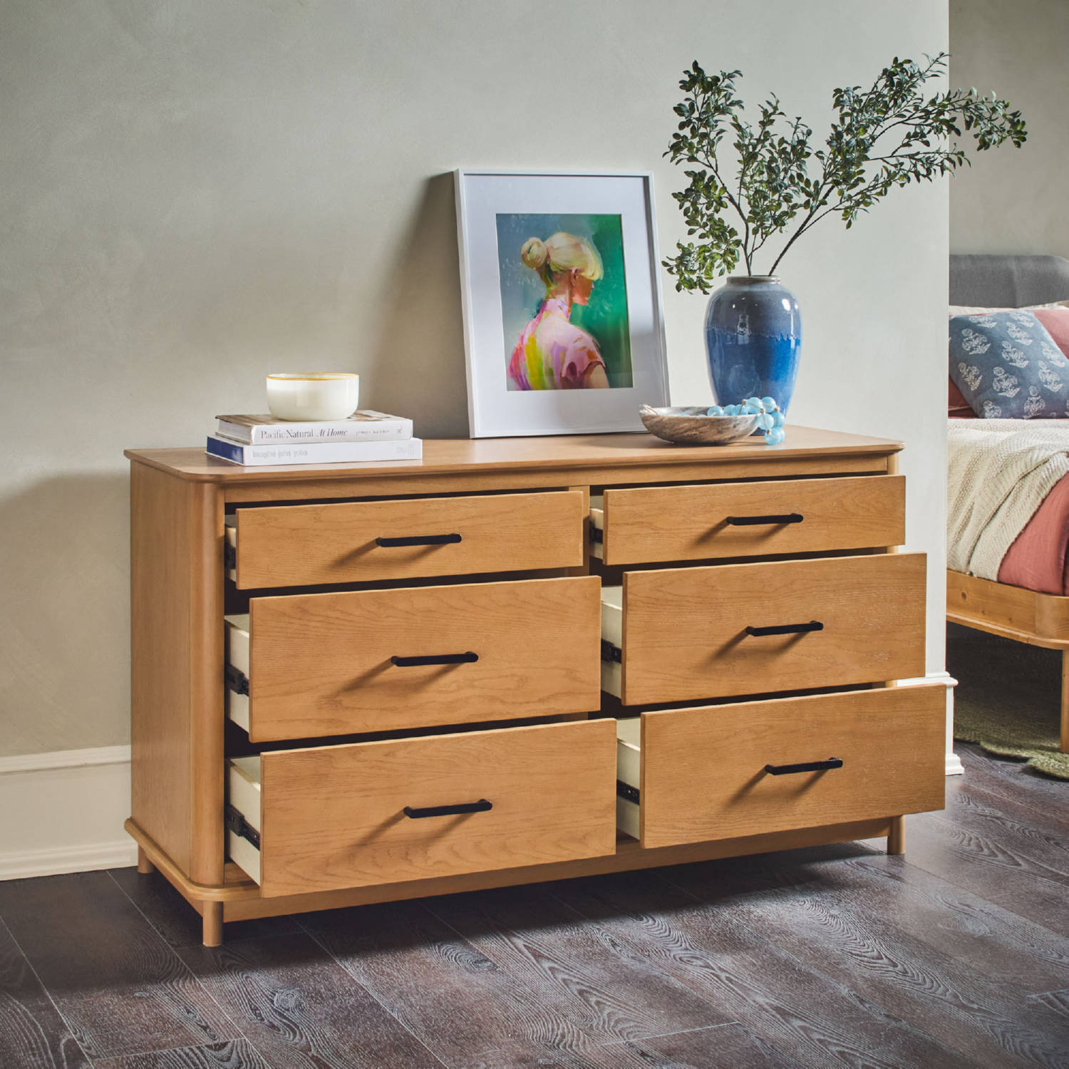 Walker Edison WEANN026D1EO1 Annette 6 Drawer Dresser Wood in