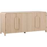 Chantelle 64" Sideboard with Rounded Edges in Coastal Oak Finish Wood