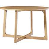 Ezra 47" Round Dining Table in Natural Finish Wood