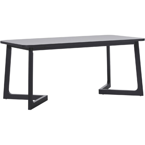 Ezra 70" Dining Table in Black Finish Wood