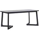 Ezra 70" Dining Table in Black Finish Wood