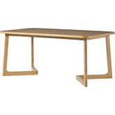 Ezra 70" Dining Table in Natural Finish Wood