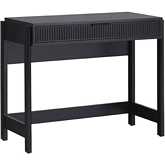 Holmes Writing Desk with Reeded Drawer in Black Finish