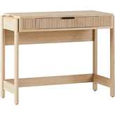 Holmes Lift Top Standing Desk with Reeded Drawer in Coastal Oak Finish