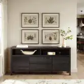 Nash 65" Sideboard w/ Storage in Black Wood