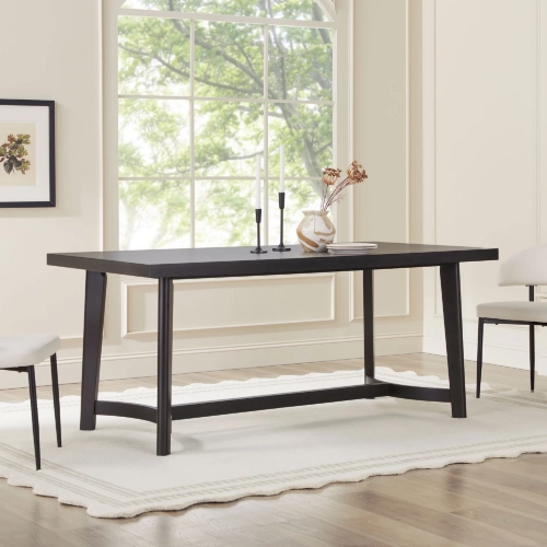 Nash 70" Dining Table in Black Wood