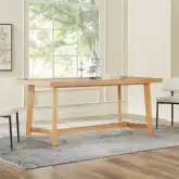 Nash 70" Dining Table in White Finish Wood