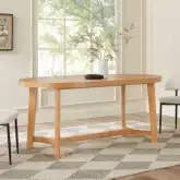 Nash 70" Oval Dining Table in White Finish Wood