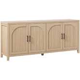 Sasha 70" Reeded Sideboard in Coastal Oak Finish