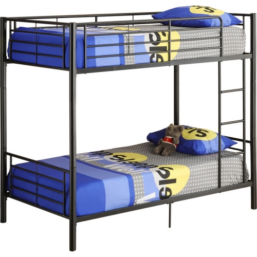 Sunset Metal Twin over Twin Bunk Bed in Black