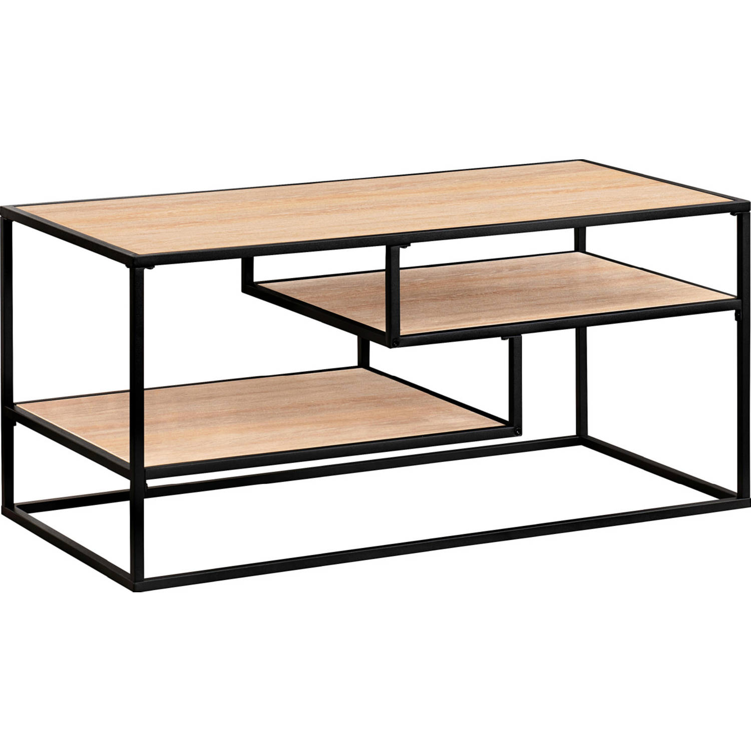 Walker Edison MYO40CTCO Maya Floating Shelf Coffee Table in Coastal Oak