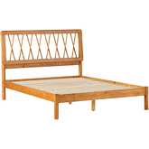 Xavier X Spindle Full Bed in Caramel Finish Pine Wood