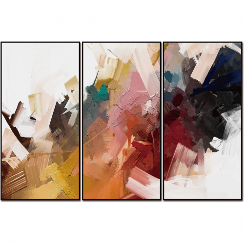 Luz 3 Piece 48" x 24" (each) Canvas Wall Art in Multicolor