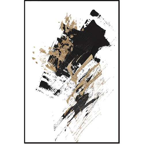 Nina 48" x 32" Canvas Wall Art in Black, White & Multicolor