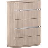 Waves Chest in High Gloss Beige Angley Finish