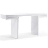 Delaney Console Table in High Gloss White