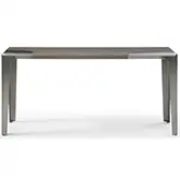 Elena Console Table in Light Grey Ash Veneer & Brushed Nickel